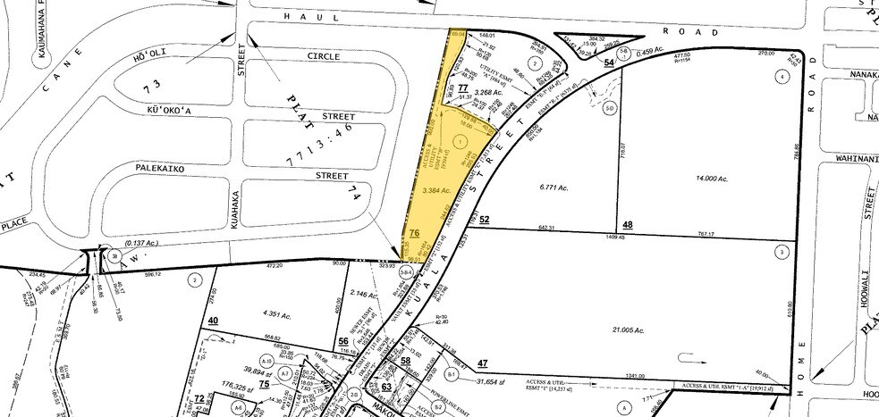 1240 Kuala St, Pearl City, HI à louer - Plan cadastral - Image 3 de 4