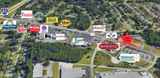 10405-10407 S Main St, Archdale, NC à vendre - Aérien - Image 2 de 2