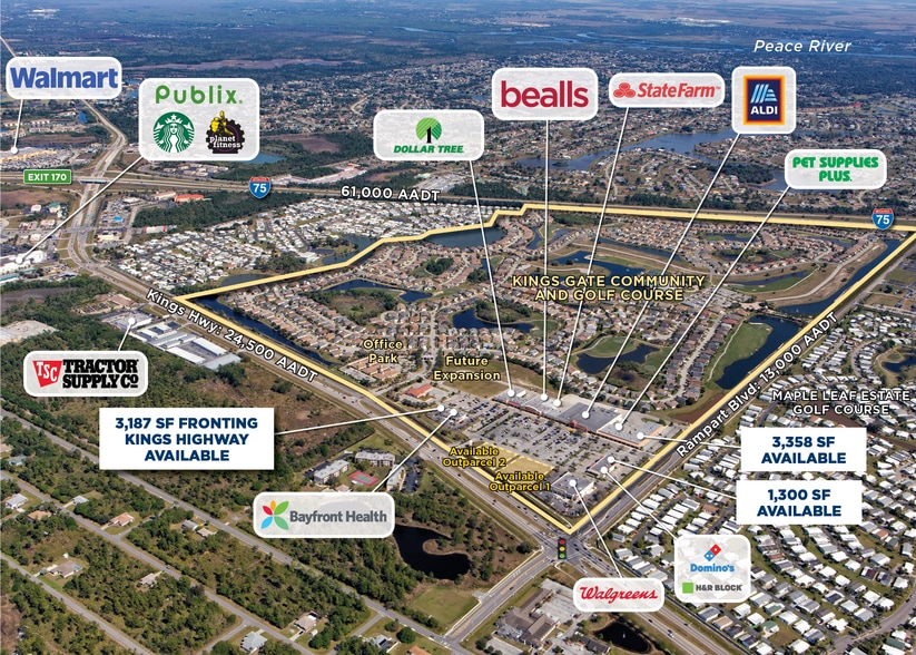 2000 Kings Hwy, Port Charlotte, FL for lease - Aerial - Image 2 of 5