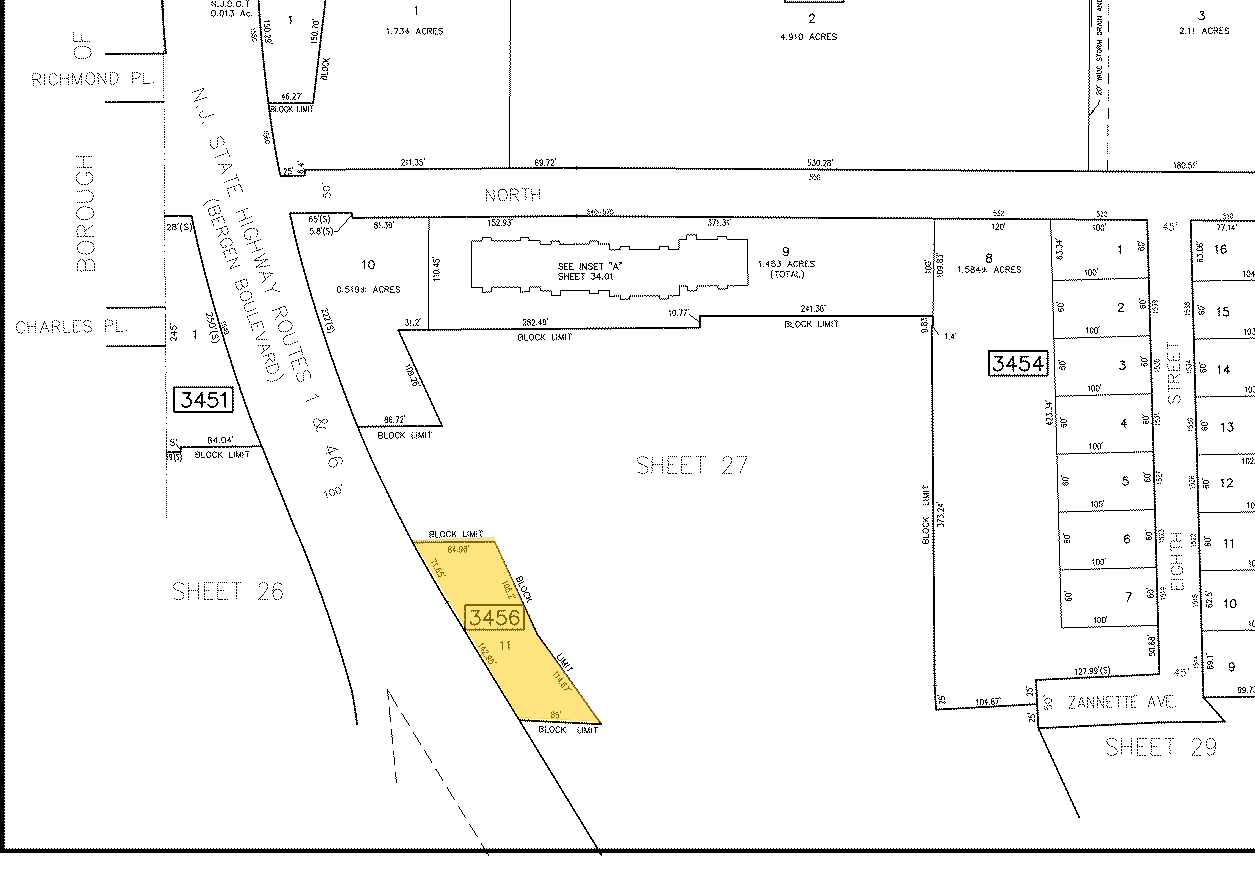 1490 Bergen Blvd, Fort Lee, NJ à vendre Plan cadastral- Image 1 de 1