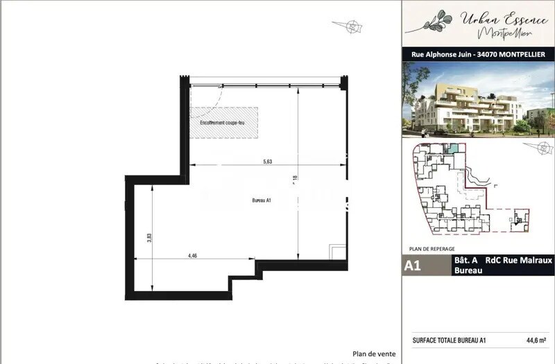 Bureau dans Montpellier à vendre - Photo du bâtiment - Image 2 de 3