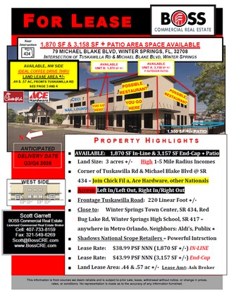 Plus de détails pour 79 Michael Blake Blvd, Winter Springs, FL - Commerce de détail à louer
