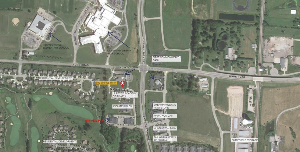 0 Home Rd, Powell, OH for lease - Aerial - Image 3 of 7