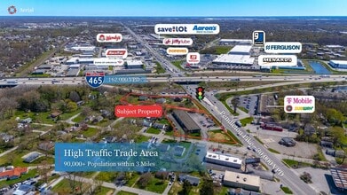 7352-7360 E Pendleton Pike, Indianapolis, IN - AERIAL  map view - Image1