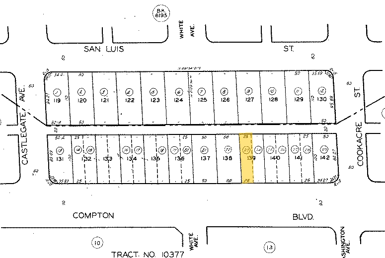 4309 E Compton Blvd, Compton, CA à vendre Plan cadastral- Image 1 de 1