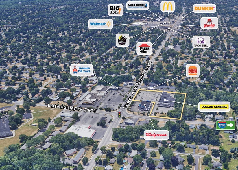 4433 Dewey Ave, Rochester, NY à louer - Aérien - Image 2 de 2