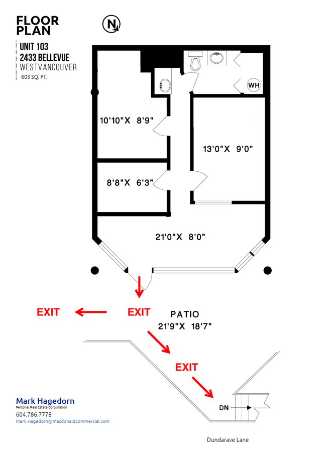 2433 Bellevue Ave, West Vancouver, BC V7V 1E1 - Unit 103 -  - Floor Plan - Image 1 of 4