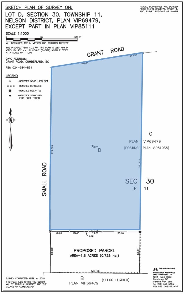 3280 Small Rd, Cumberland, BC for lease Plat Map- Image 1 of 2