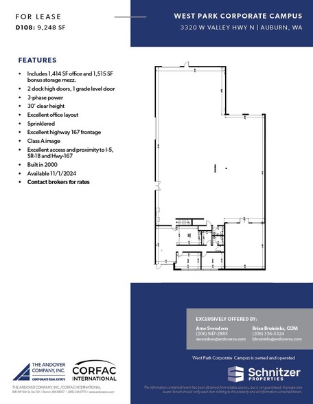 3320 W Valley Hwy N, Auburn, WA for lease - Floor Plan - Image 3 of 27