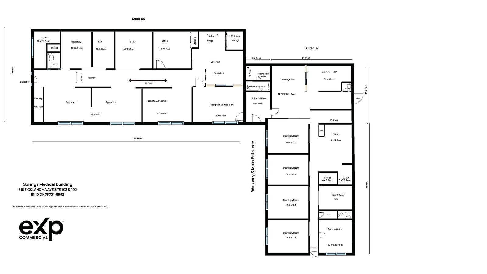 615 E Oklahoma Ave, Enid, OK 73701 - Unit 102 -  - Floor Plan - Image 1 of 1