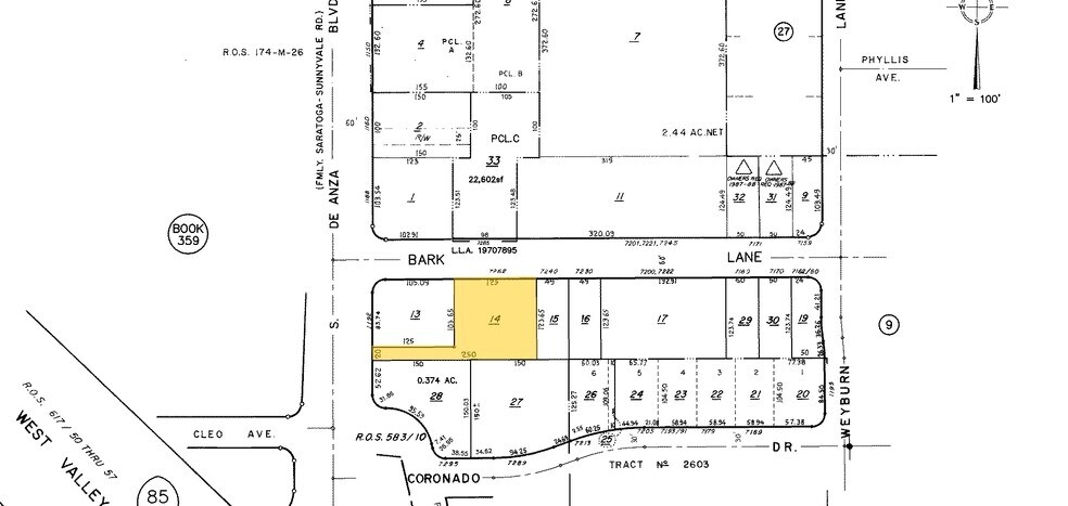 7250-7260 Bark Ln, San Jose, CA à louer - Plan cadastral - Image 3 de 6