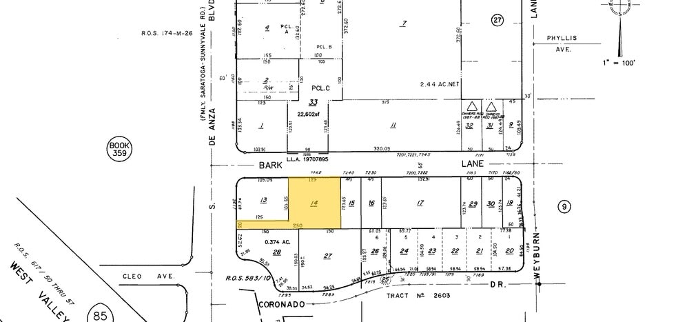 7250-7260 Bark Ln, San Jose, CA for lease - Plat Map - Image 3 of 6