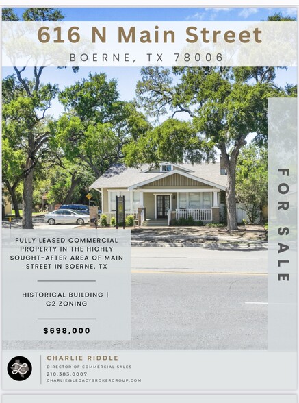 616 N Main St, Boerne, TX à vendre - Photo du b timent - Image 1 de 9