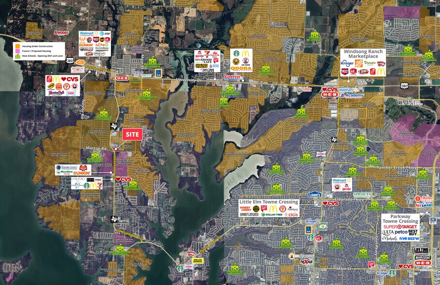 3301 W FM 720, Oak Point, TX à louer - Aérien - Image 1 de 3