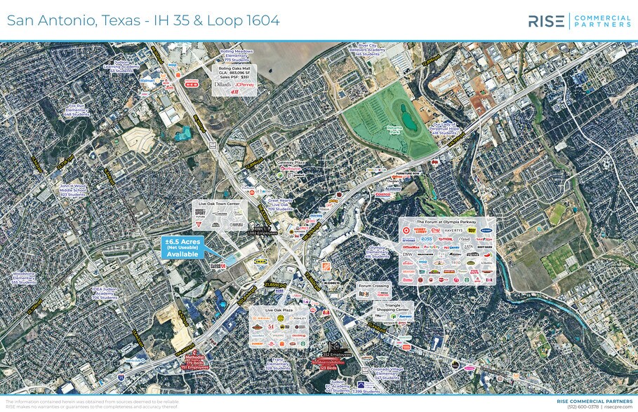 NWQ I-35 & Loop 1604 W, Live Oak, TX à vendre - Aérien - Image 3 de 4