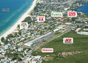 3200-3352 E Bay Dr, Holmes Beach, FL - aerial  map view