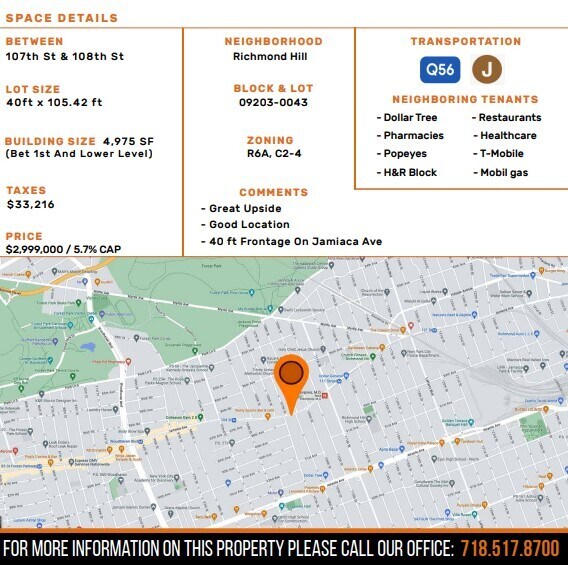 107-13 Jamaica Ave, Richmond Hill, NY à vendre - Photo du bâtiment - Image 2 de 6
