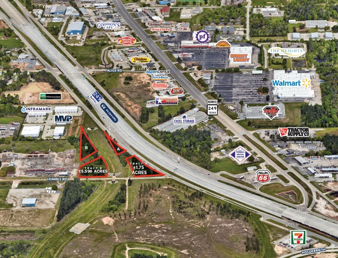 Hwy 249 & Humble Rd, Tomball, TX for sale Aerial- Image 1 of 3