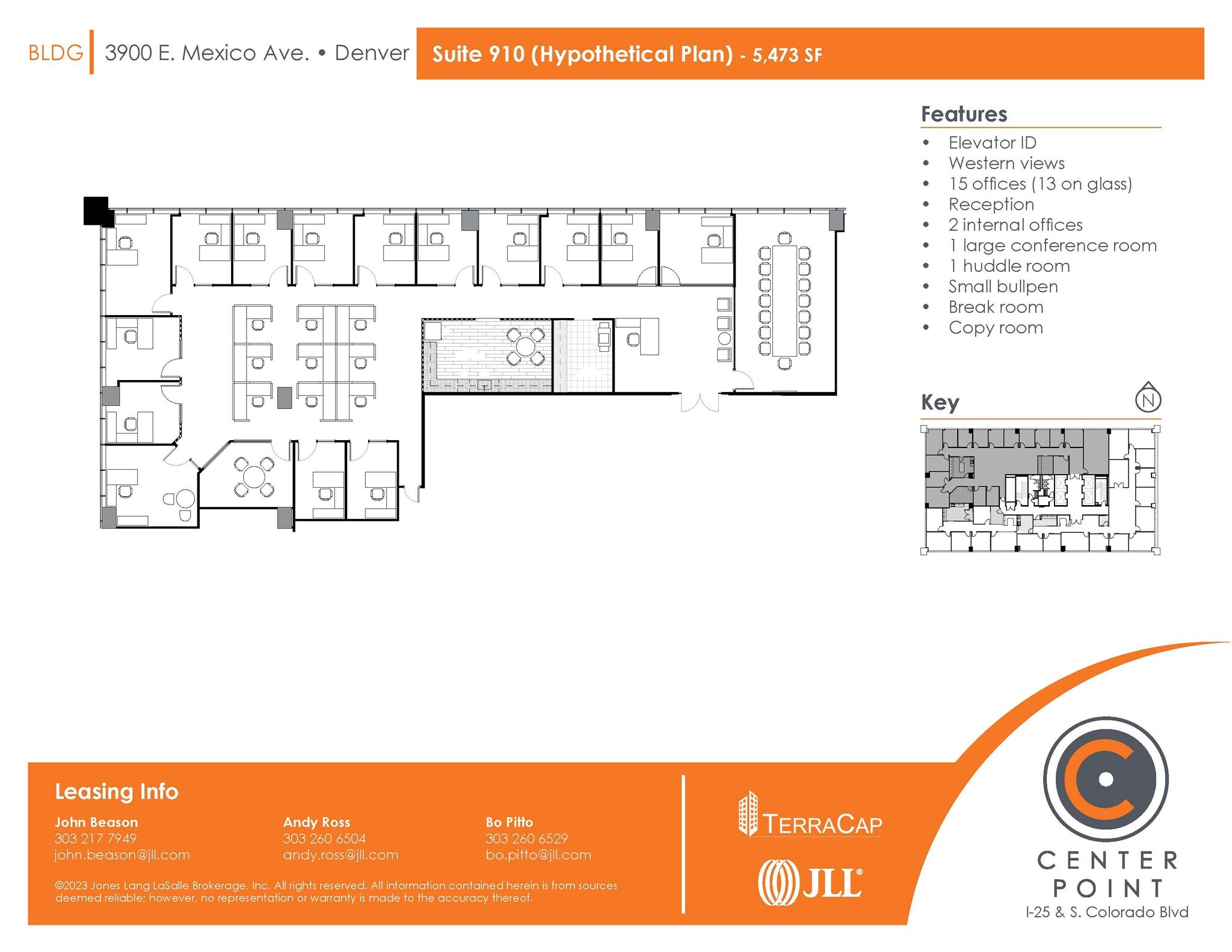 3900 E Mexico Ave, Denver, CO for lease Floor Plan- Image 1 of 2