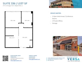 47 E Chicago Ave, Naperville, IL à louer Plan d’étage- Image 1 de 5