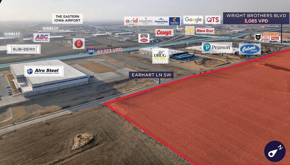 205 Wright Brothers Boulevard E, Cedar Rapids, IA à vendre - Photo du bâtiment - Image 2 de 3