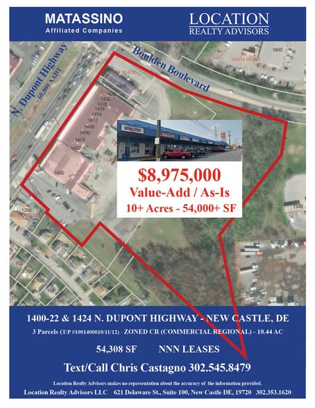 1400 - 1424 Dupont Highway, New Castle, DE for sale - Building Photo - Image 1 of 1