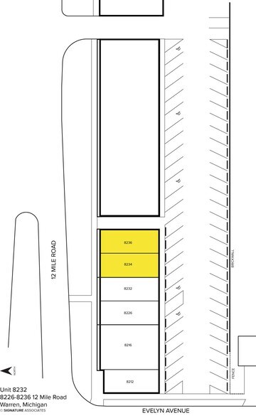 8226-8236 E 12 Mile Rd, Warren, MI à louer - Plan d’étage - Image 3 de 3