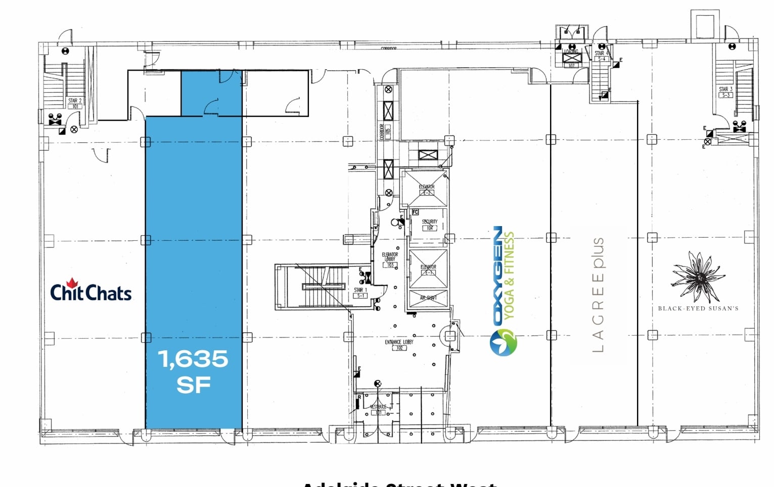 410 Adelaide St W, Toronto, ON à louer Plan d’étage- Image 1 de 7