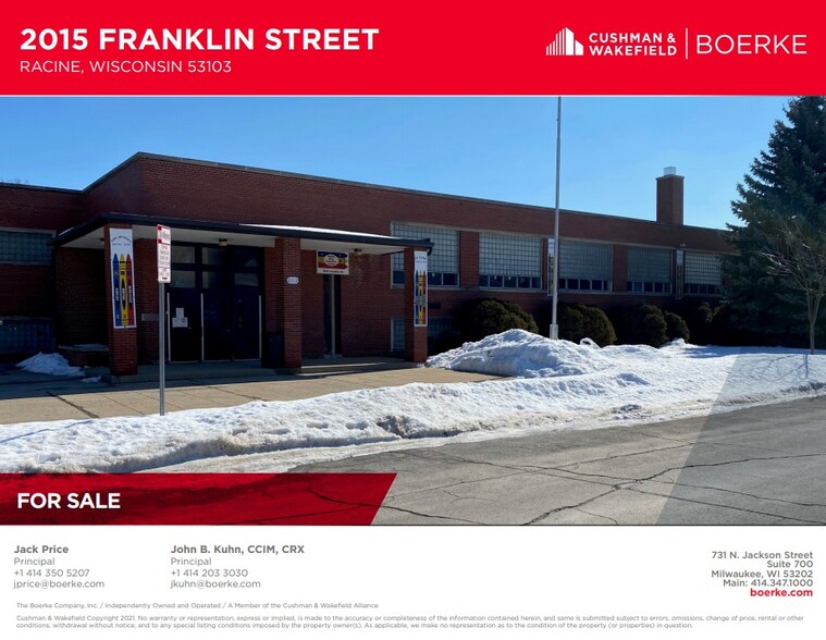 2015 Franklin St, Racine, WI for sale - Building Photo - Image 1 of 1