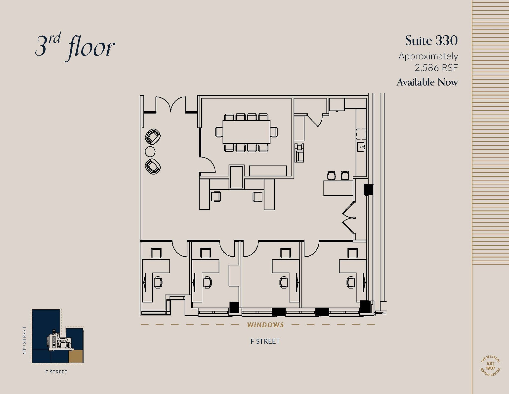 607 14th St NW, Washington, DC à louer Plan d’étage- Image 1 de 2