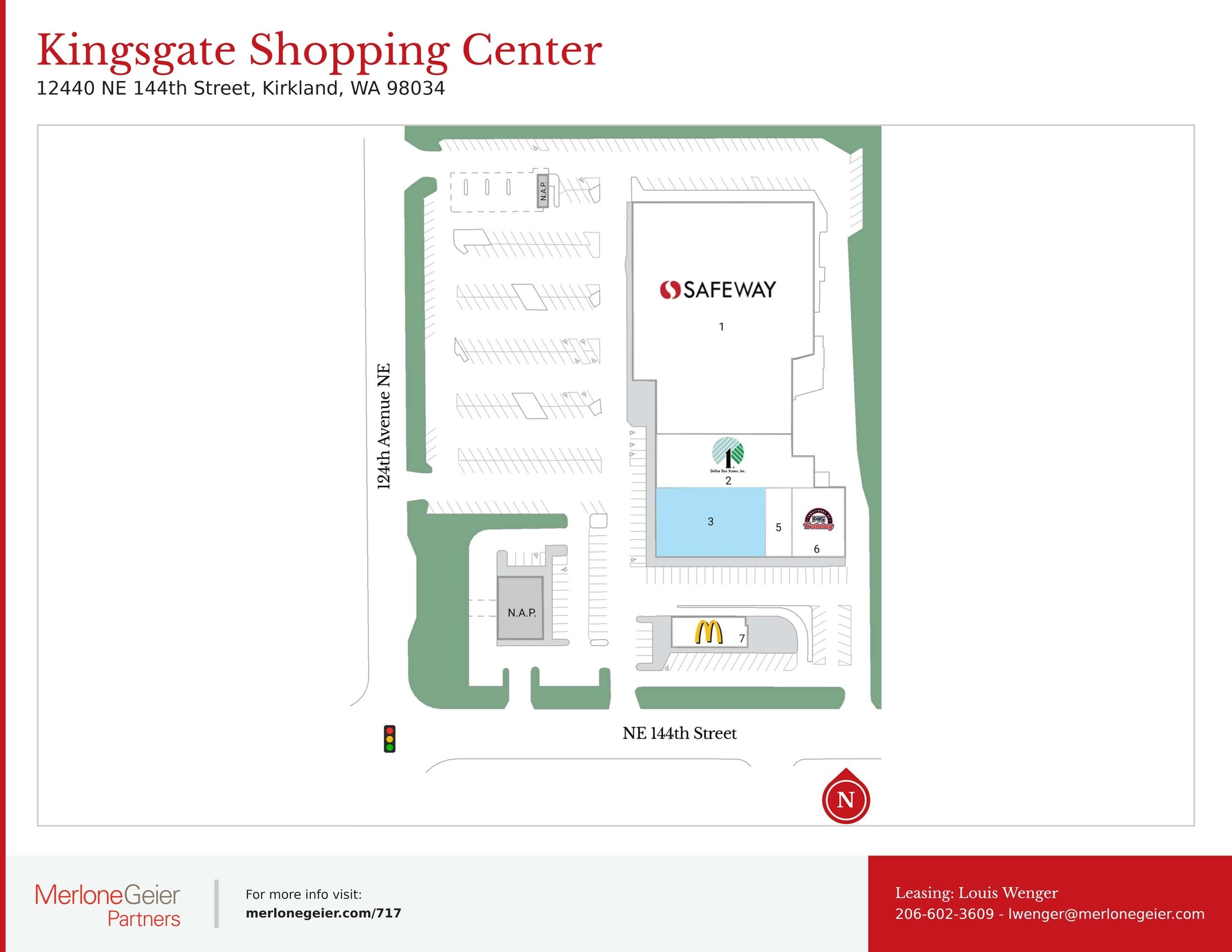 14442 124th Ave NE, Kirkland, WA à louer Plan de site- Image 1 de 1