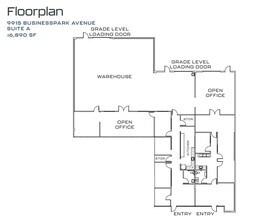 9915 Businesspark Ave, San Diego, CA à louer Plan d’étage- Image 1 de 1