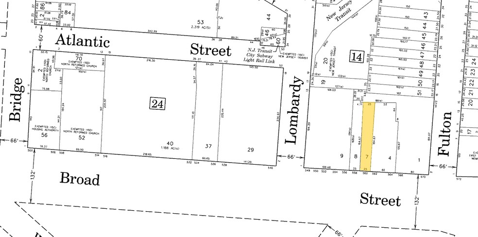 558-560 Broad St, Newark, NJ à vendre - Plan cadastral - Image 1 de 1