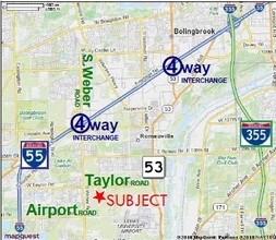 140-148 S Pinnacle Dr, Romeoville, IL - AERIAL map view - Image1