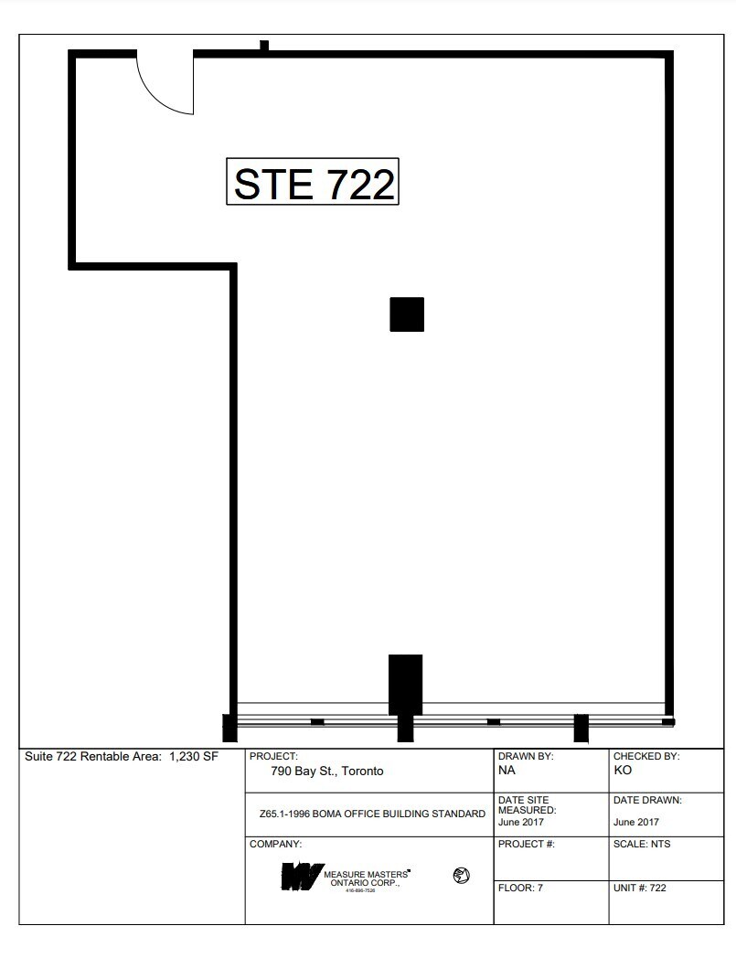 790 Bay St, Toronto, ON for lease Floor Plan- Image 1 of 1