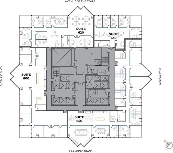 2121 Avenue of the Stars, Century City, CA à louer Plan d’étage- Image 1 de 1