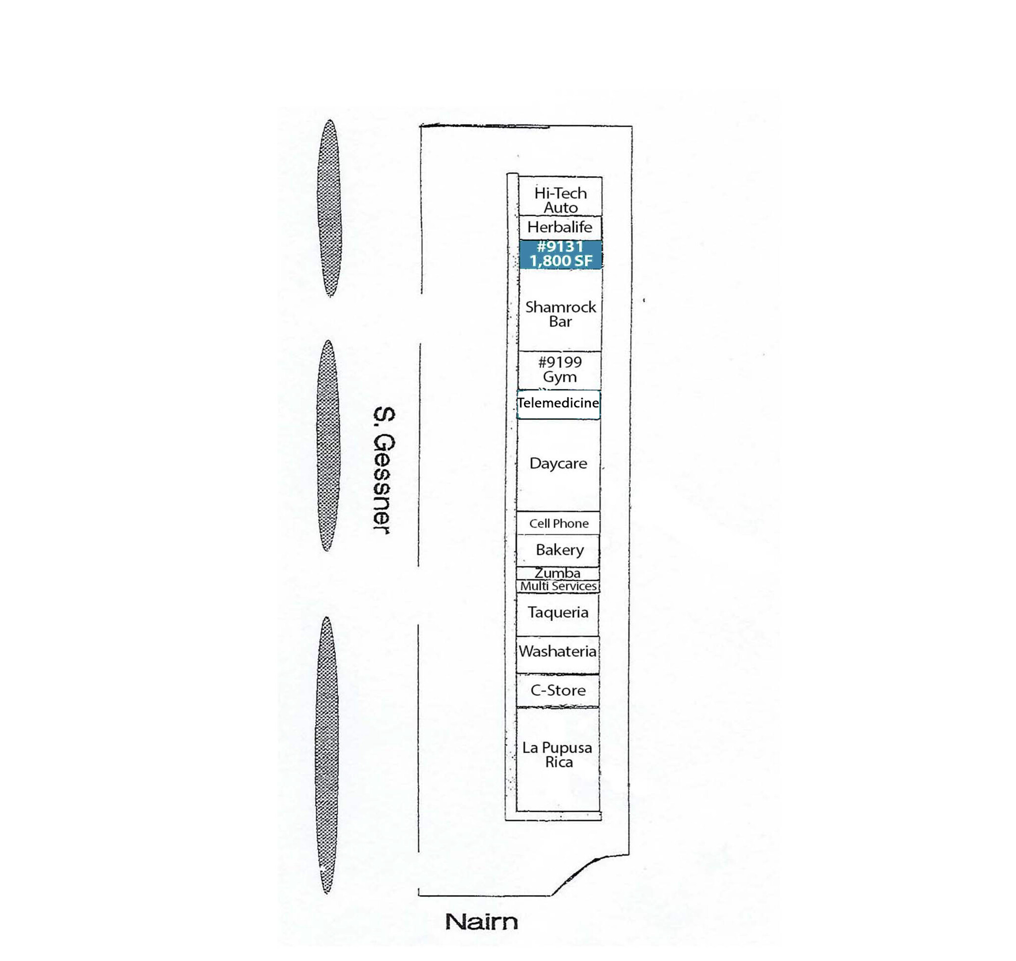 9121-9399 S Gessner Dr, Houston, TX for lease Site Plan- Image 1 of 1