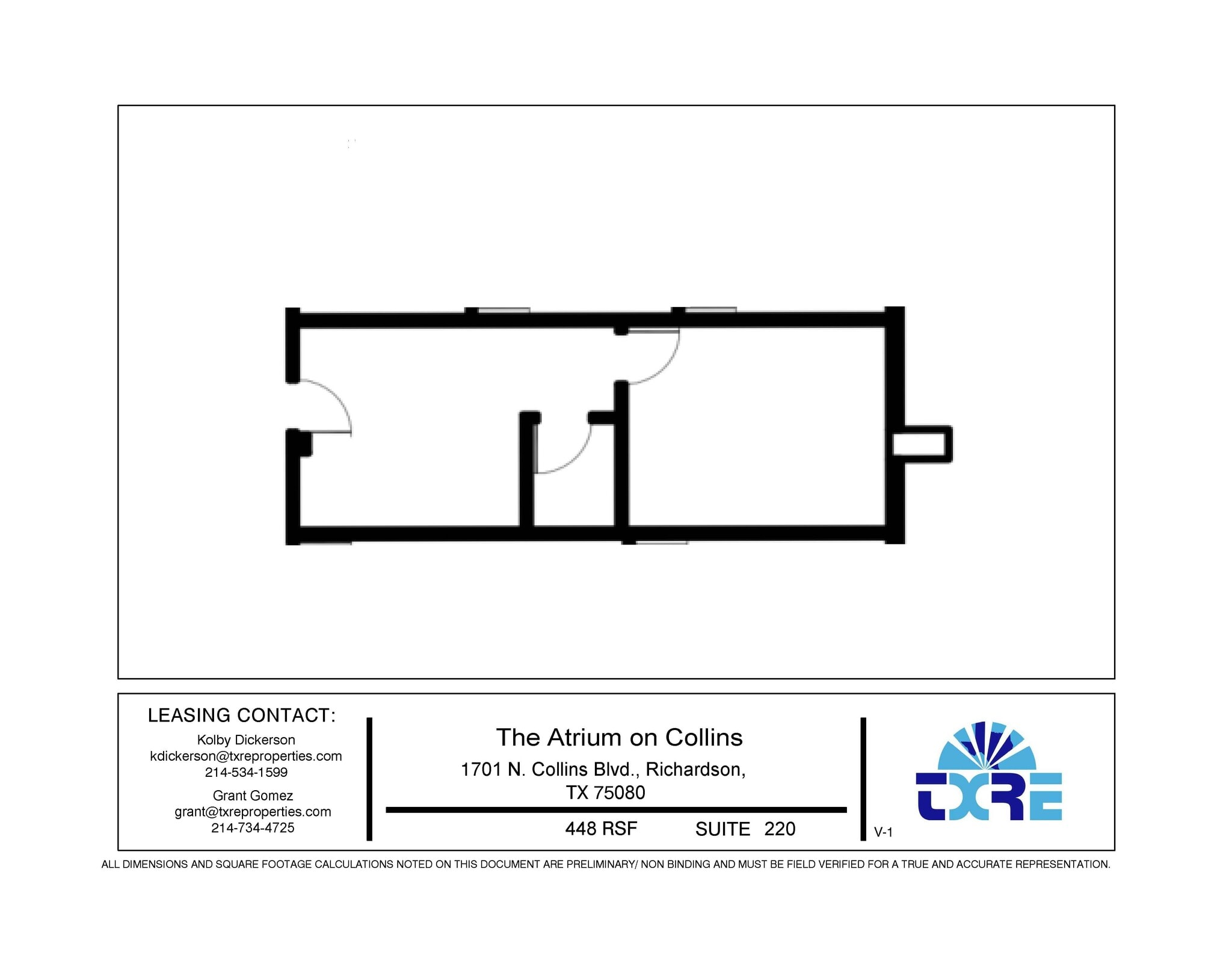 1701 N Collins Blvd, Richardson, TX à louer Plan d’étage- Image 1 de 1