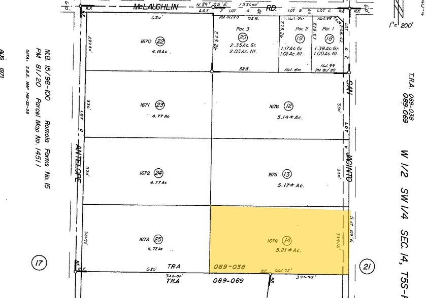 San Jacinto Rd, Romoland, CA for sale - Plat Map - Image 2 of 2