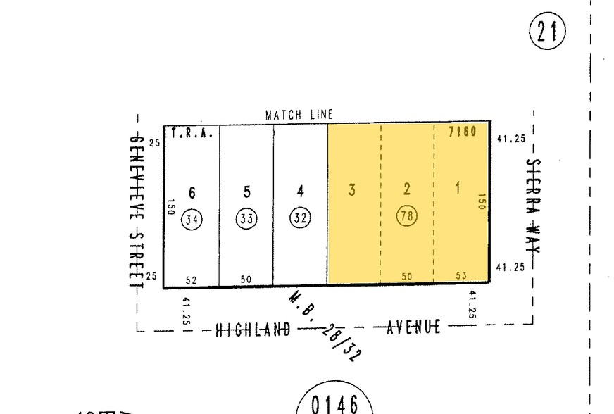 Highland Ave. & Sierra Way, San Bernardino, CA for sale - Plat Map - Image 2 of 3