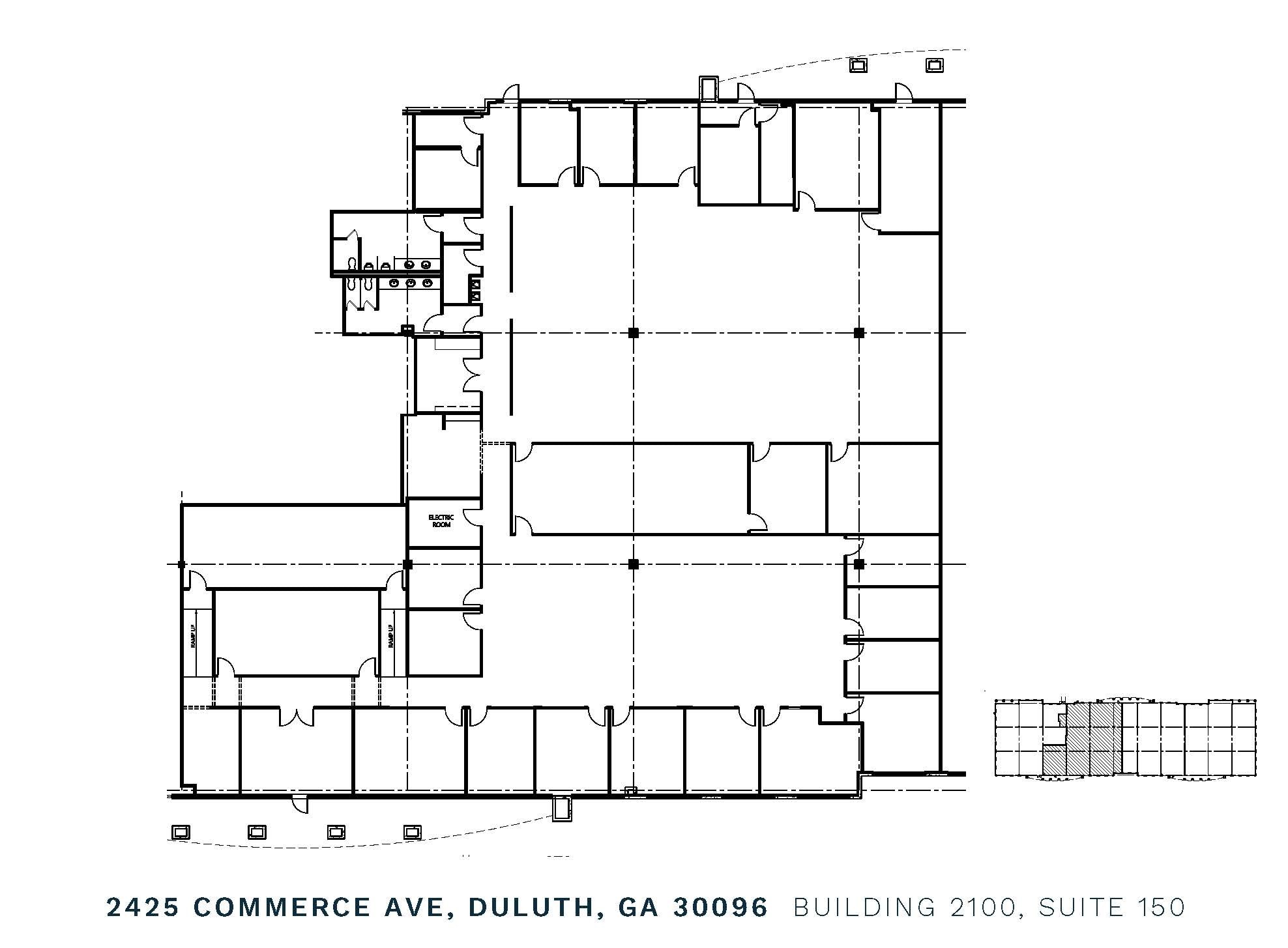 2435 Commerce Ave, Duluth, GA à louer Plan d’étage- Image 1 de 3