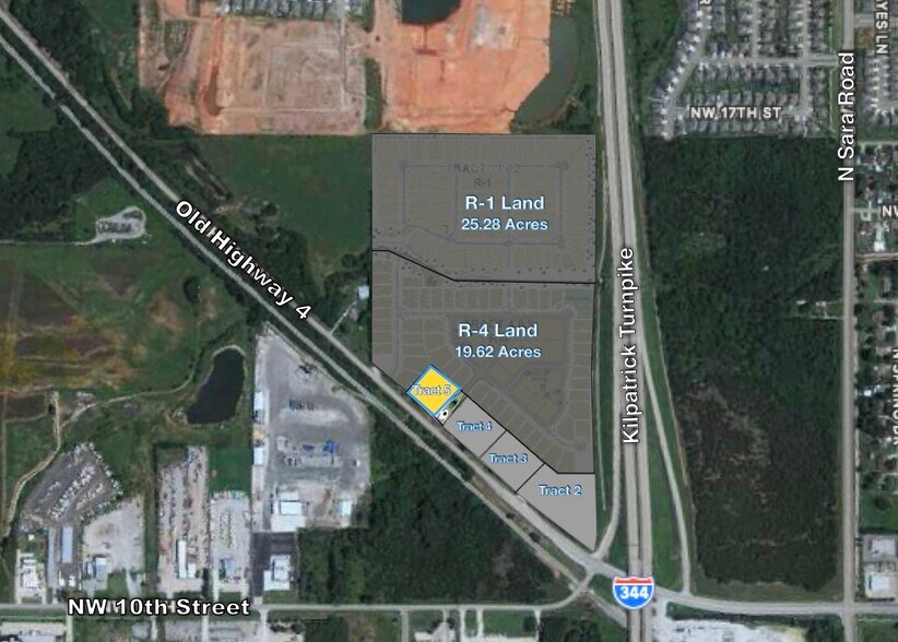 Old 4 & Kilpatrick Turnpike - Tract 5 hwy, Yukon, OK for sale - Aerial - Image 1 of 1