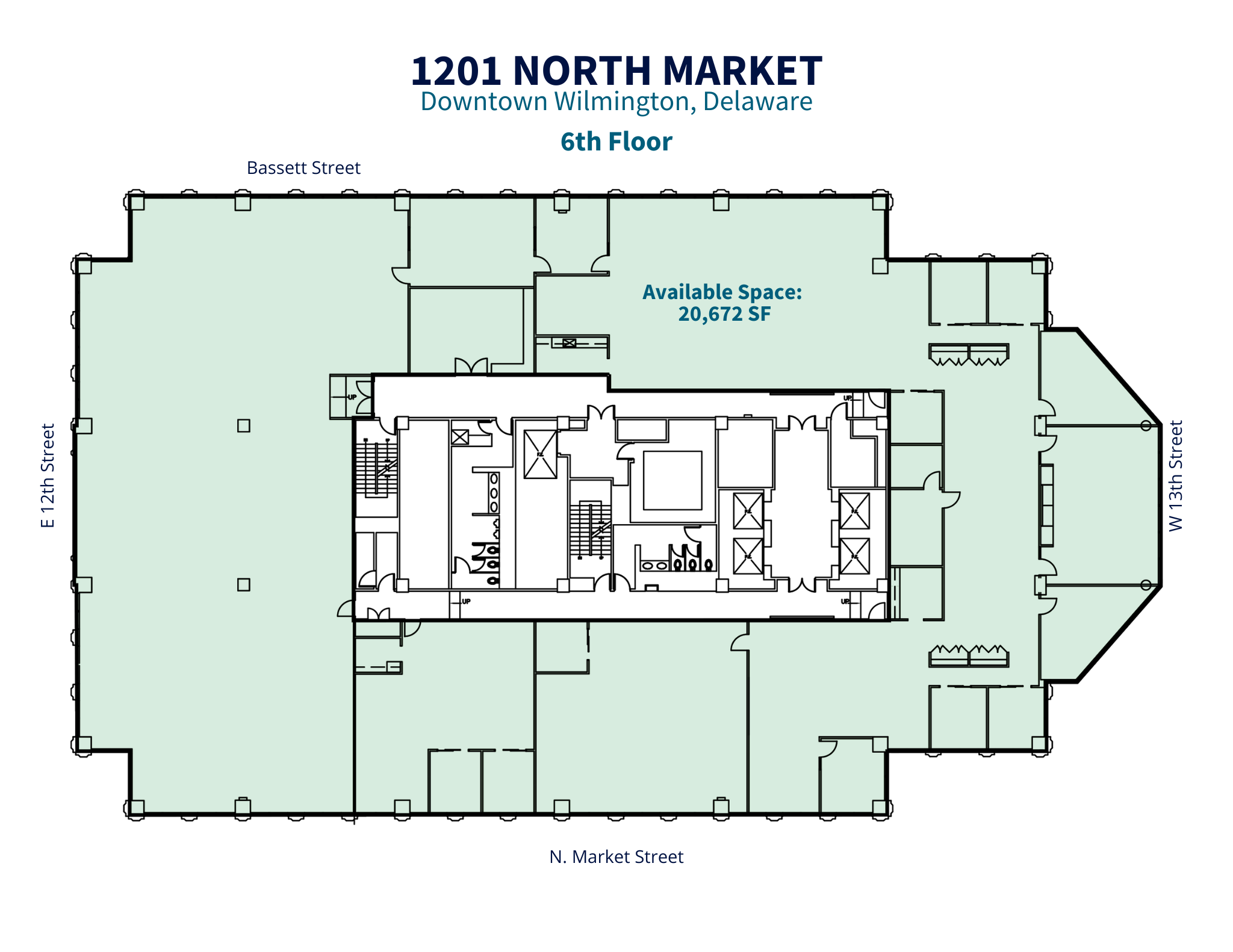 1201 N Market St, Wilmington, DE à louer Plan d  tage- Image 1 de 1