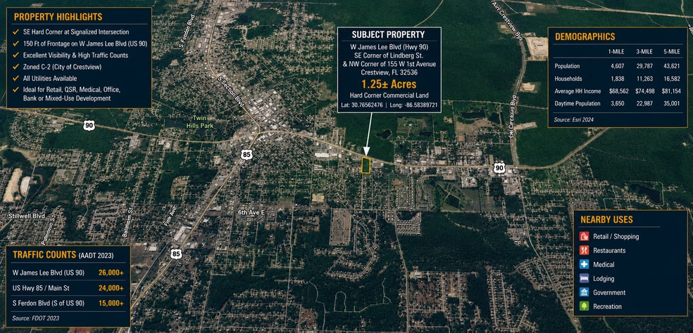 Highway 90, Crestview, FL for sale - Aerial - Image 1 of 4