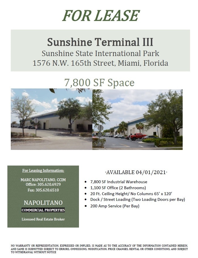 1570-1578 NW 165th St, Miami, FL for lease Interior Photo- Image 1 of 1