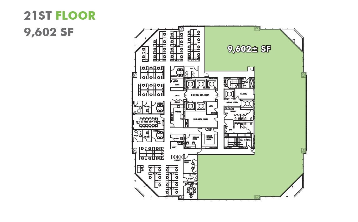 100 N Main St, Winston-Salem, NC à louer Plan d  tage- Image 1 de 1