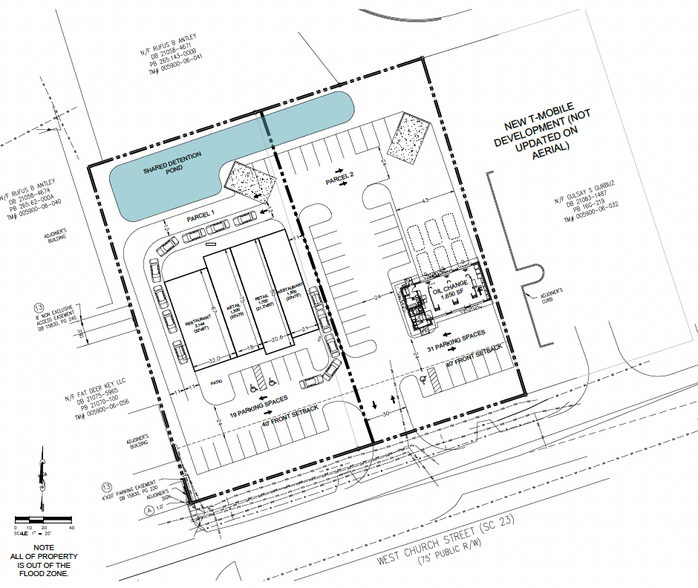 107 Church St, Batesburg Leesville, SC à louer - Plan de site - Image 2 de 3