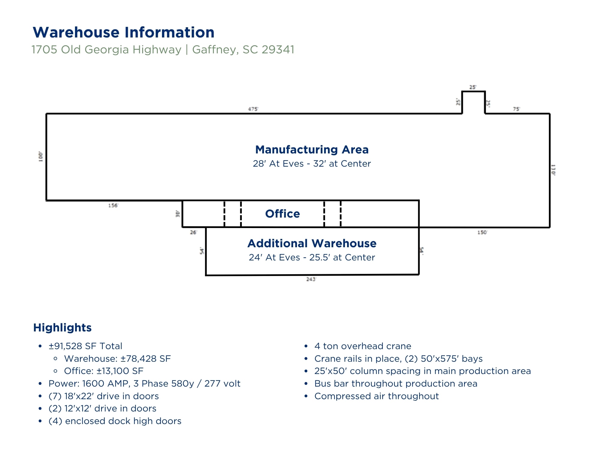 1705 Old Georgia Hwy, Gaffney, SC for lease Interior Photo- Image 1 of 2