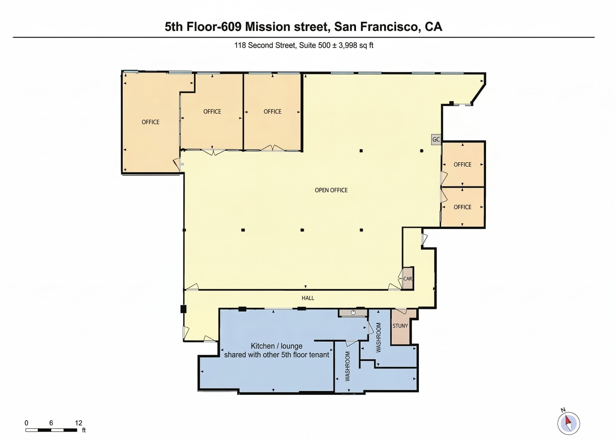118 2nd St, San Francisco, CA à louer Plan d’étage- Image 1 de 10