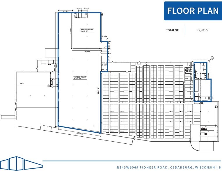 N143W6049 Pioneer Rd, Cedarburg, WI à louer - Plan d’étage - Image 2 de 4